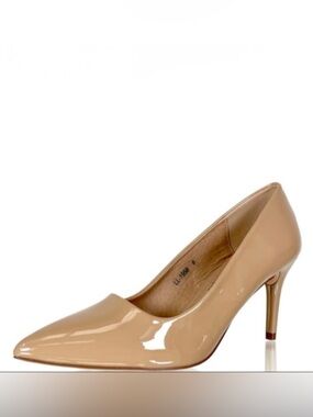 Marc Defang Patent Pointed-Toe Pump in Nude